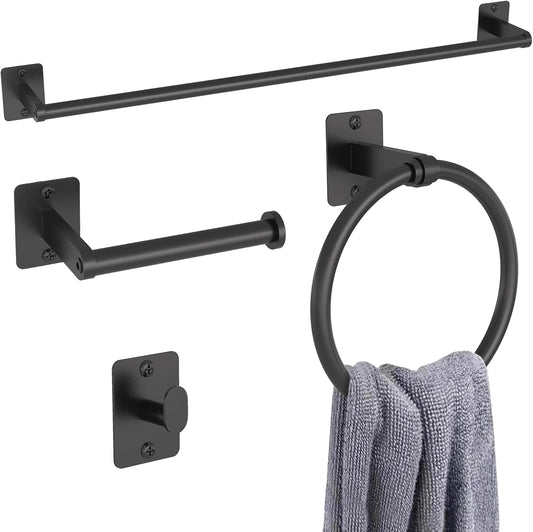 Bathroom Accessories Set, 4-Piece Bathroom Hardware Set
