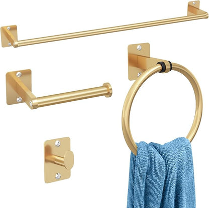 Bathroom Accessories Set, 4-Piece Bathroom Hardware Set
