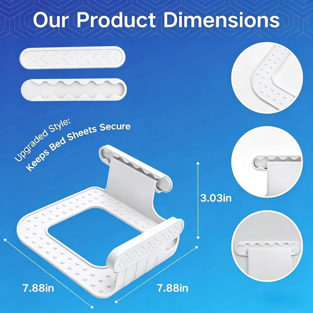 Pack of 4 Bed Sheet Holders for Corners Lock Sheet Holders