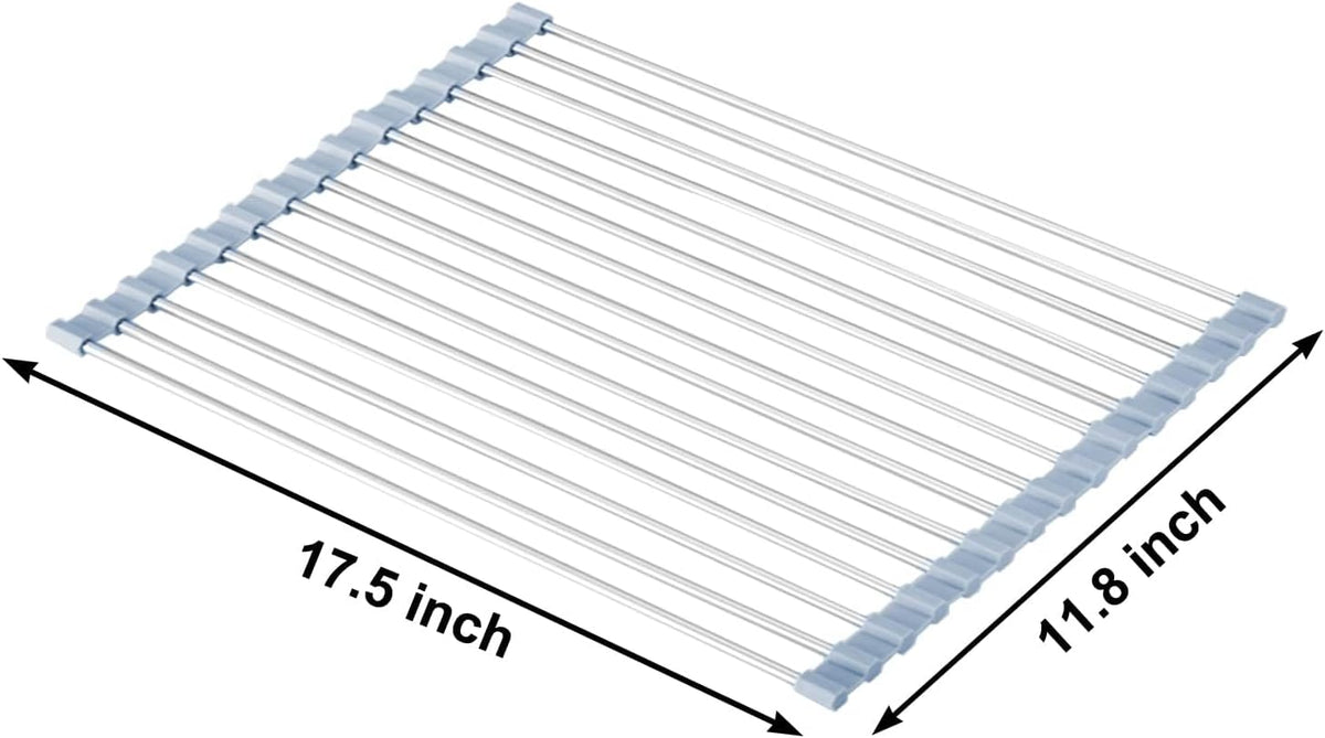 Over The Sink Dish Drying Rack, Roll Up Dish Drying Rack Kitchen Dish Rack