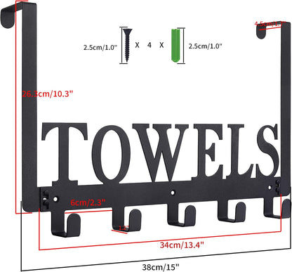 Over The Door Hooks,Towel Holder for Bathroom