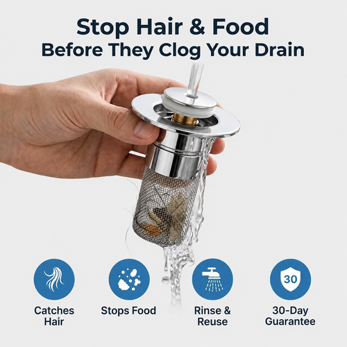 Sink Drain Filter Stopper — Stress-Free Cleanup Without Constant Drain Clogs