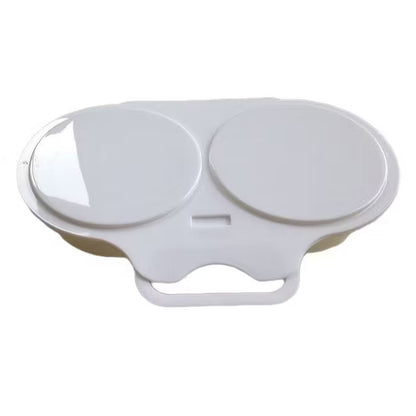 Microwave Dual-Cavity Egg Poacher with Lid & Handle