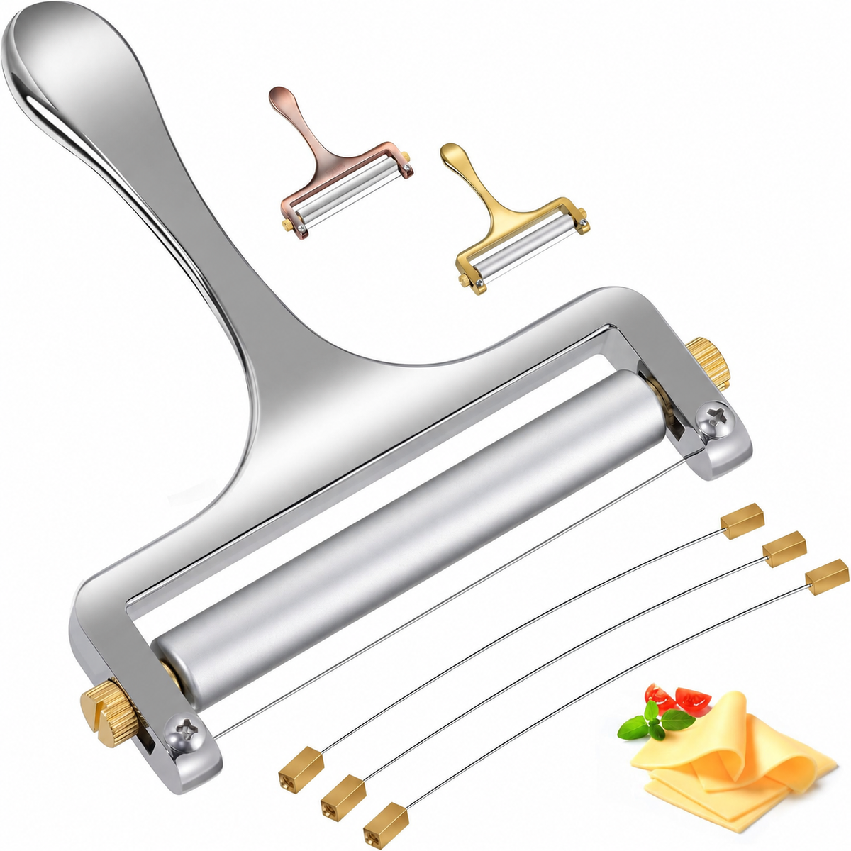 Home Cheese Slicer with 3 Extra Stainless Steel Wires