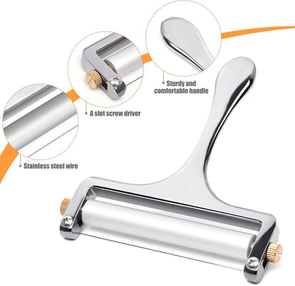 Home Cheese Slicer with 3 Extra Stainless Steel Wires