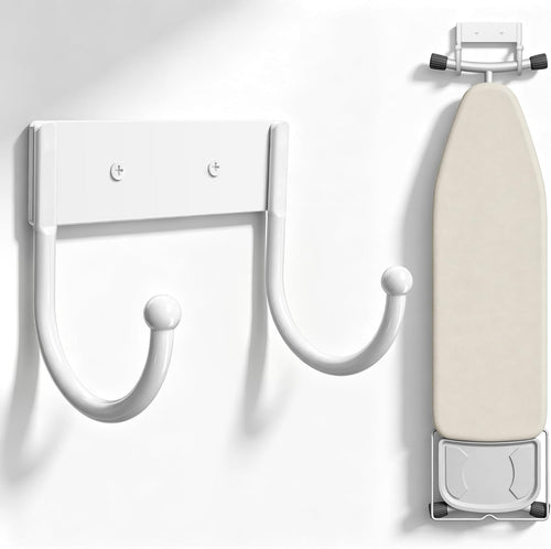 Ironing Board Hanger Wall Mount, 5 Inch Iron Board Holder for Laundry Room