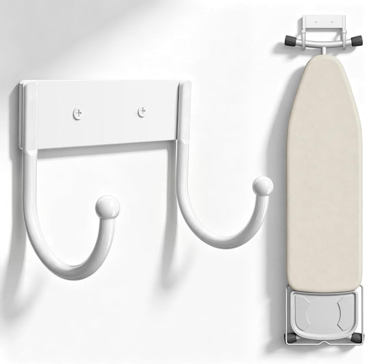 Ironing Board Hanger Wall Mount, 5 Inch Iron Board Holder for Laundry Room