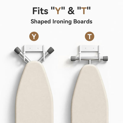 Ironing Board Hanger Wall Mount, 5 Inch Iron Board Holder for Laundry Room