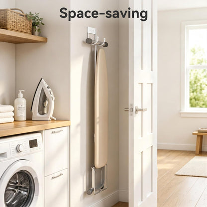 Ironing Board Hanger Wall Mount, 5 Inch Iron Board Holder for Laundry Room
