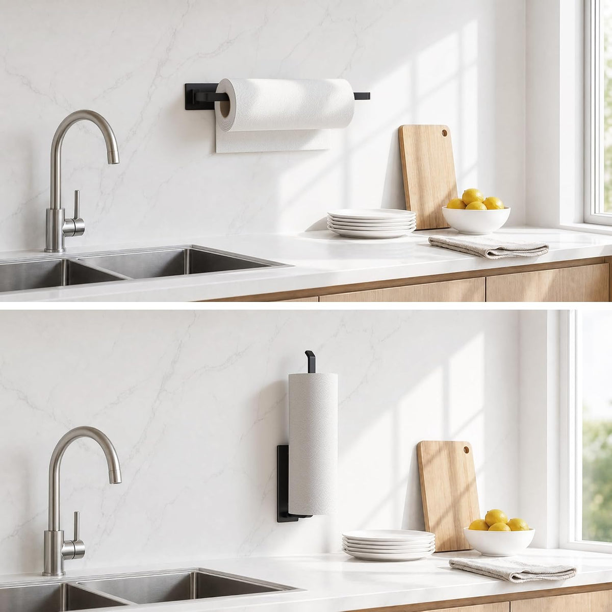 Kitchen Roll Dispenser Paper Towel Holder Under Cabinet