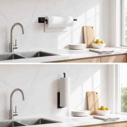 Kitchen Roll Dispenser Paper Towel Holder Under Cabinet