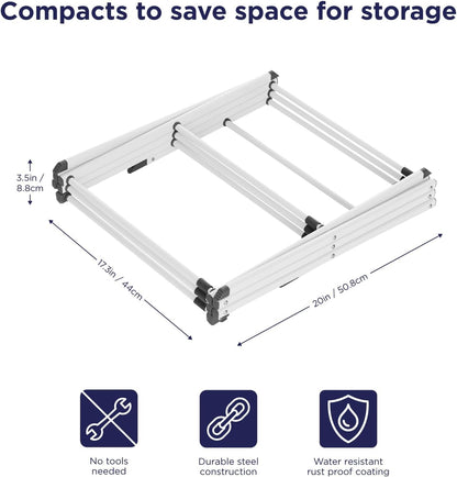 3 Tier Expandable Collapsing Foldable Laundry Rack for Air Drying Clothing