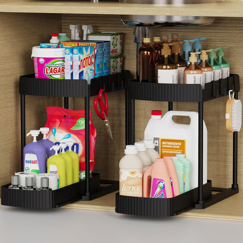 2 Packs Under Sink Pull-Out Storage Organizers