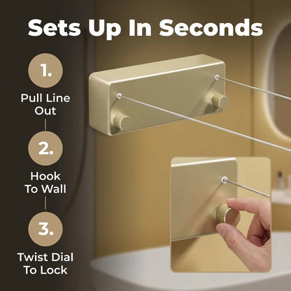 Retractable Clothesline — Dry More Laundry Without Losing Space