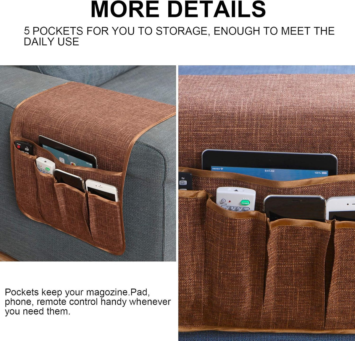 Sofa Armrest Organizer Non-Slip
