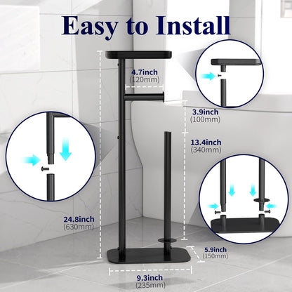 Bathroom Metal Toilet Paper Holder Free Standing