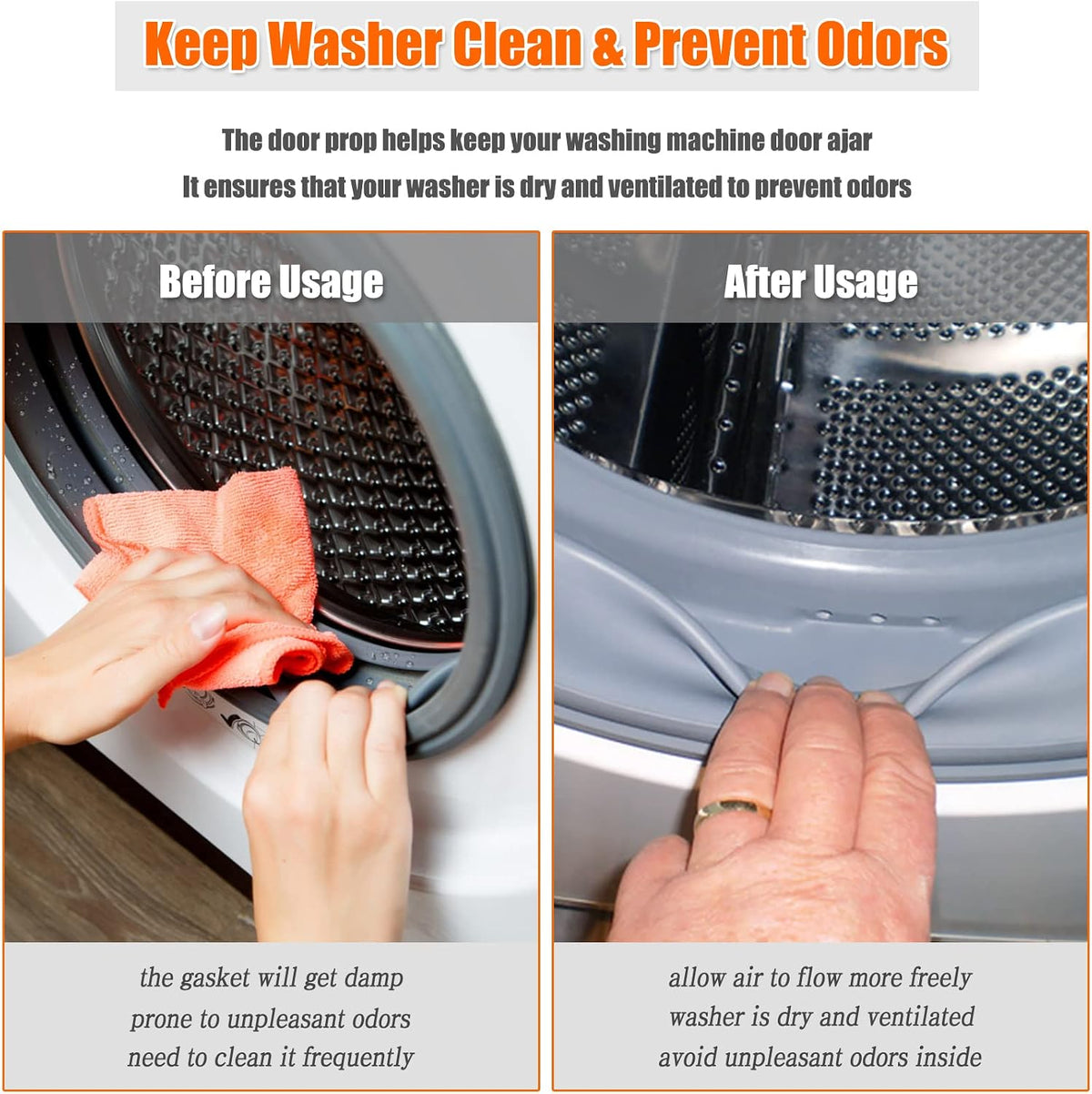 Front Load Washer Door Prop and Stopper - Magnetic Washing Machine Door Holder