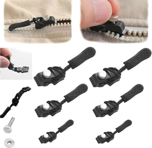 Instant and Reusable Zipper Repair Kit | Universal No-Sew Slider Replacement for Jackets, Sleeping Bags, Tents and Duffel Bags |
