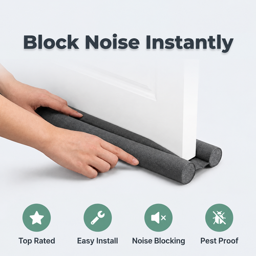 Door Bottom Seal Strip — Block Drafts & Noise Without Damaging Your Door