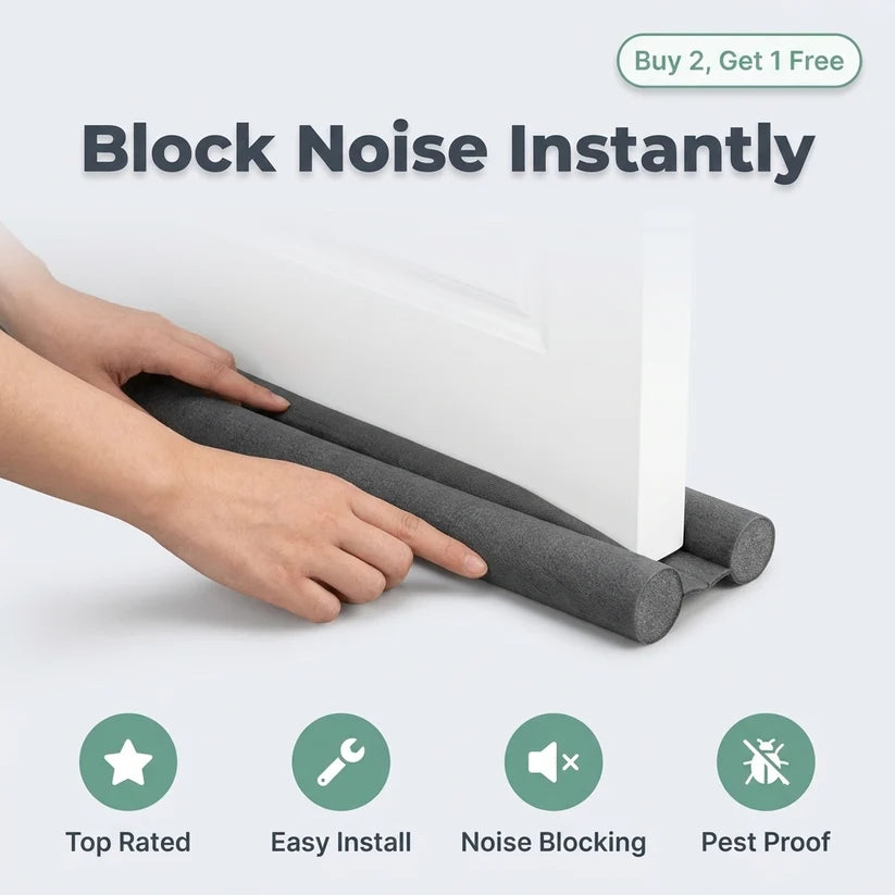 Door Bottom Seal Strip — Block Drafts & Noise Without Damaging Your Door