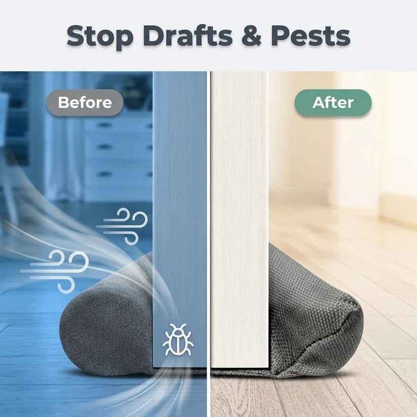 Door Bottom Seal Strip — Block Drafts & Noise Without Damaging Your Door