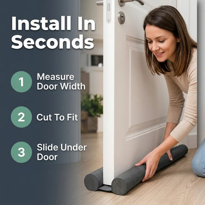 Door Bottom Seal Strip — Block Drafts & Noise Without Damaging Your Door