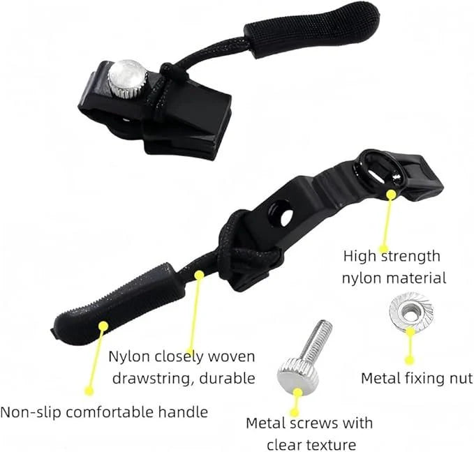 Instant and Reusable Zipper Repair Kit | Universal No-Sew Slider Replacement for Jackets, Sleeping Bags, Tents and Duffel Bags |